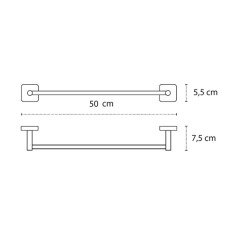 Πετσετοκρεμάστρα Cromo Quattro 4250 50cm Karag