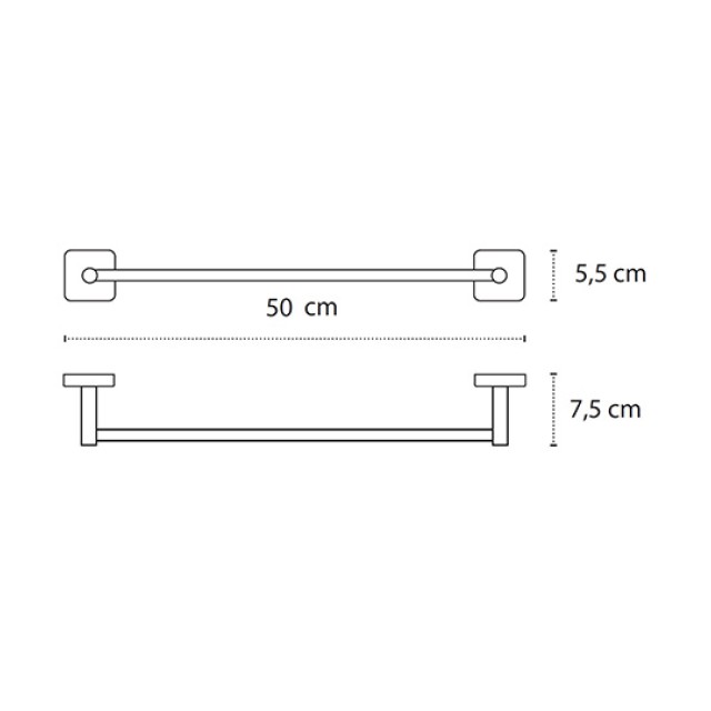 Πετσετοκρεμάστρα Cromo Quattro 4250 50cm Karag