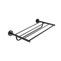Πετσετοκρεμάστρα με Ραφιέρα Nero Opaco 50cm Uno 962555 Karag