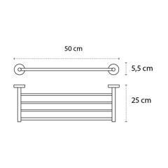 Πετσετοκρεμάστρα Cromo 50cm Uno 9695 Karag