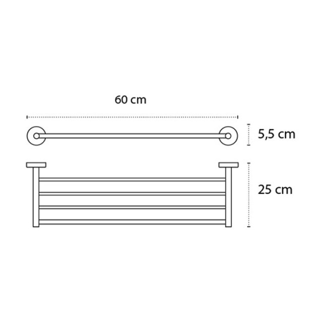Πετσετοκρεμάστρα Cromo 60cm Uno 9696 Karag