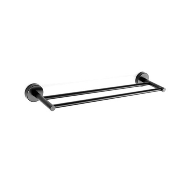 Πετσετοκρεμάστρα Διπλή Nero Opaco 50cm Uno 125255 Karag