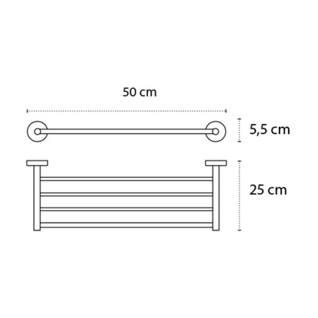 Πετσετοκρεμάστρα Satine 50cm Uno 969599 Karag