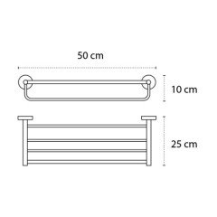 Πετσετοκρεμάστρα Satine 50cm Uno 962599 Karag