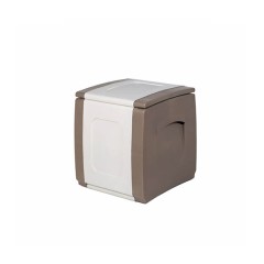 Πλαστικό Μπαούλο Αποθήκευσης Compact Μπεζ-Ζαχαρί 100L