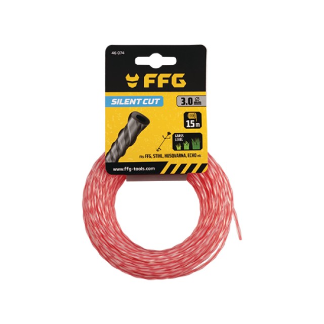 Trimmer Line Silent Cut 2mm Duo Core Ellipse Twisted 15m FFG