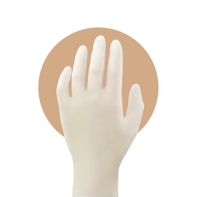 Latex Disposable Gloves Lightly Powdered M 100pcs