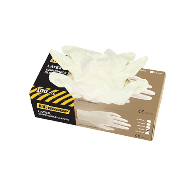 Γάντια Latex Μιας Χρήσης Ελαφρώς Πουδραρισμένα L 100τμχ
