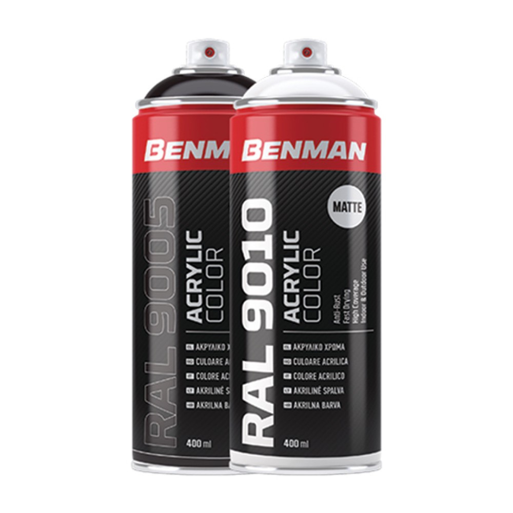 Σπρέι Ακρυλικό Ματ Μαύρο RAL9005 400ml Σπρέι Ακρυλικό Ματ Μαύρο RAL9005 400ml