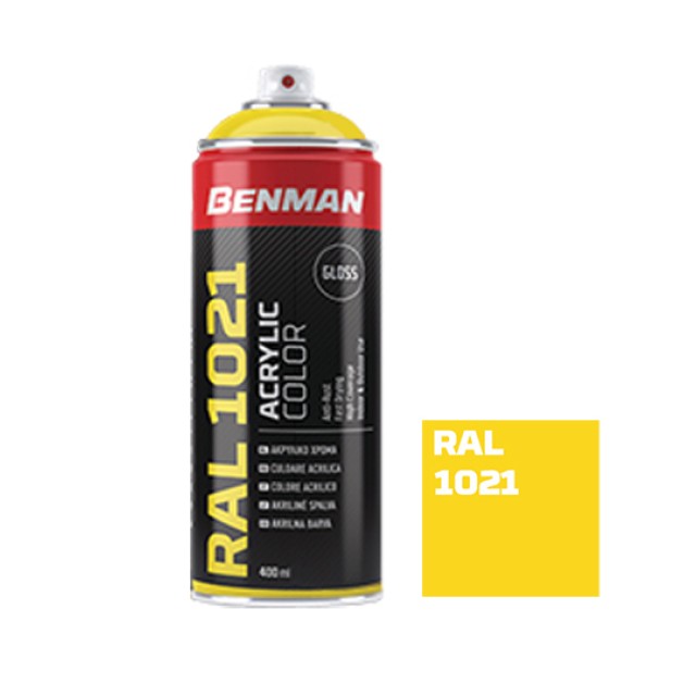 Acrylic Spray High Gloss Colza Yellow RAL1021 400ml