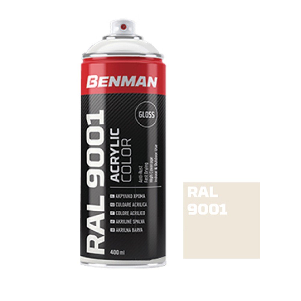 Σπρέι Ακρυλικό High Gloss Κρεμ RAL9001 400ml Σπρέι Ακρυλικό High Gloss Κρεμ RAL9001 400ml