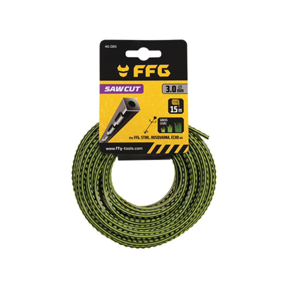 Trimmer Line Saw Cut 3.3mm Duo Core Square 45m FFG