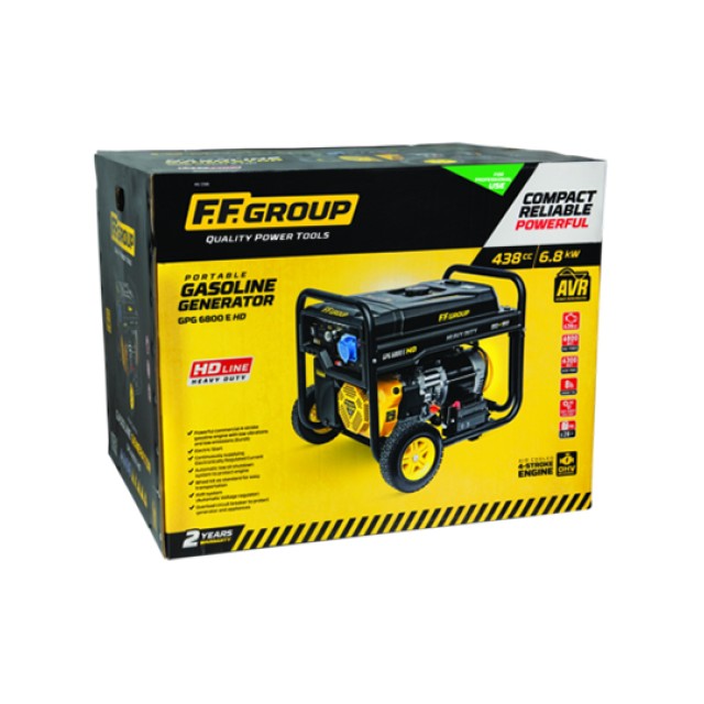 Γεννήτρια Βενζίνης ΒΤ Τροχήλατη GPG 6800E HD FF Group 6.8kVA με Χειρόμιζα & Ηλεκτρική Εκκίνηση