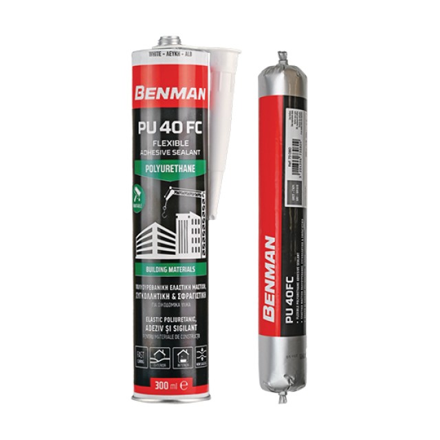Αρμόκολλα Πολυουθεράνης PU 40FC Μαύρη 300ml Benman