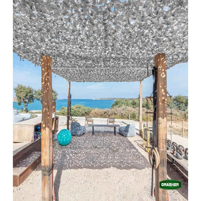 Δίχτυ Παραλλαγής Γκρι 4x6m Grasher
