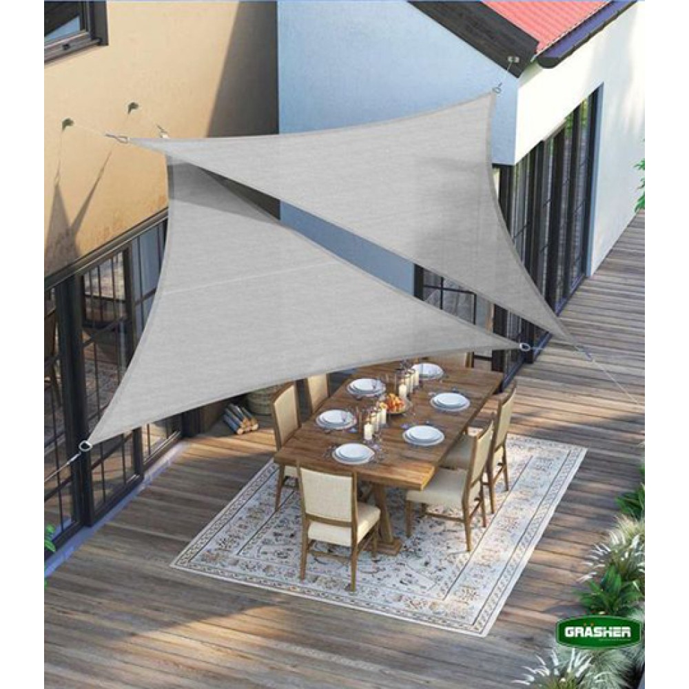 Πανί Σκίασης Τρίγωνο Γκρι 5x5x5m Grasher Πανί Σκίασης Τρίγωνο Γκρι 5x5x5m Grasher