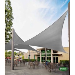 Πανί Σκίασης Τρίγωνο Γκρι 5x5x5m Grasher Πανί Σκίασης Τρίγωνο Γκρι 5x5x5m Grasher