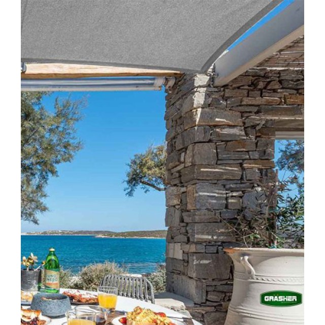 Πανί Σκίασης Τετράγωνο Γκρι 3.6x3.6m Grasher