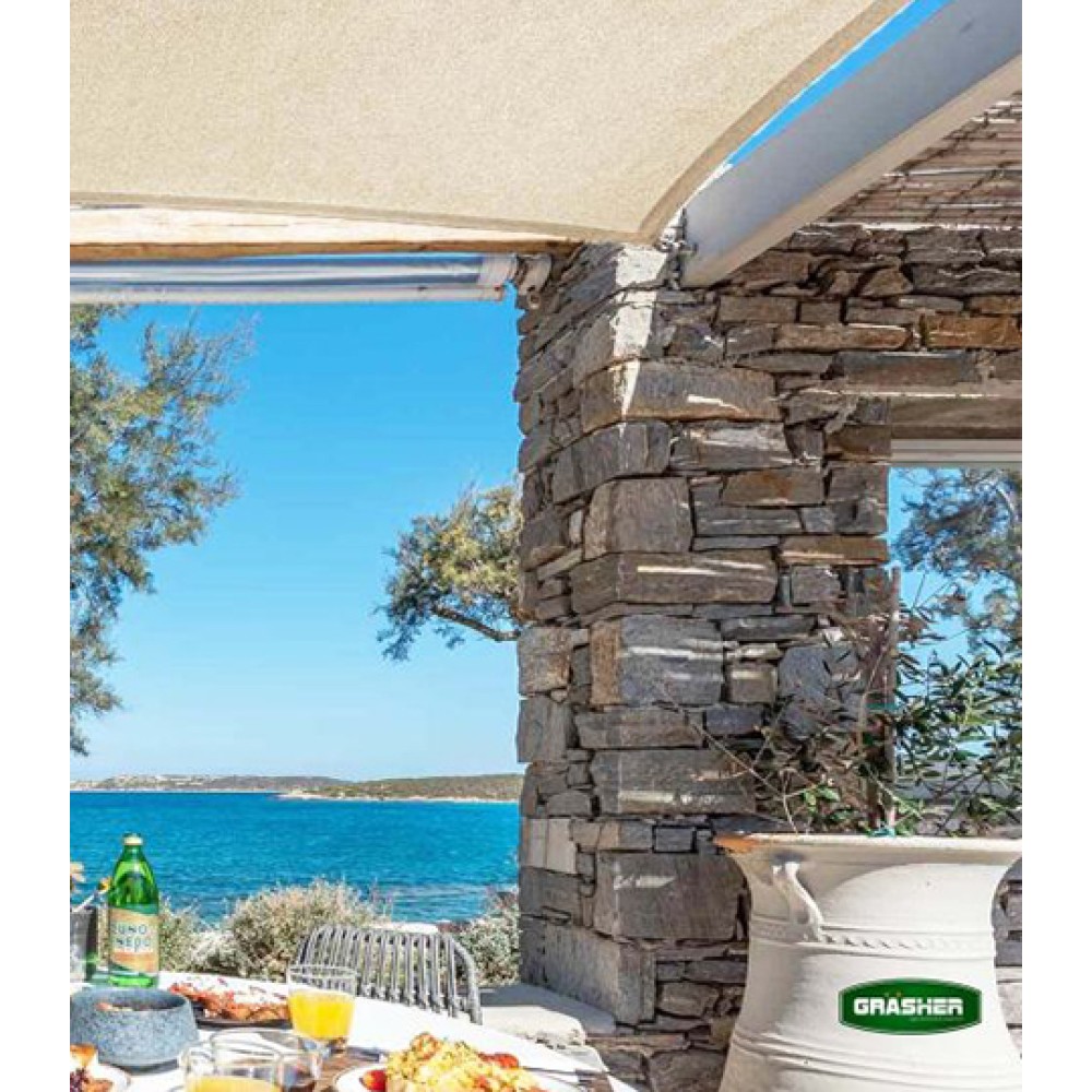 Rectangular Sun Shade Sail Off White 4x6m Grasher