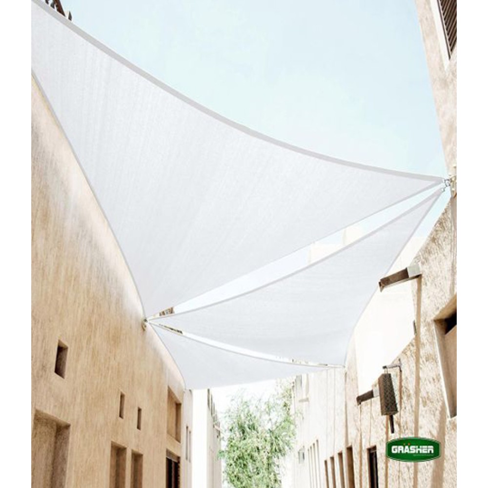 Πανί Σκίασης Τρίγωνο Λευκό 3.6x3.6x3.6m Grasher Πανί Σκίασης Τρίγωνο Λευκό 3.6x3.6x3.6m Grasher