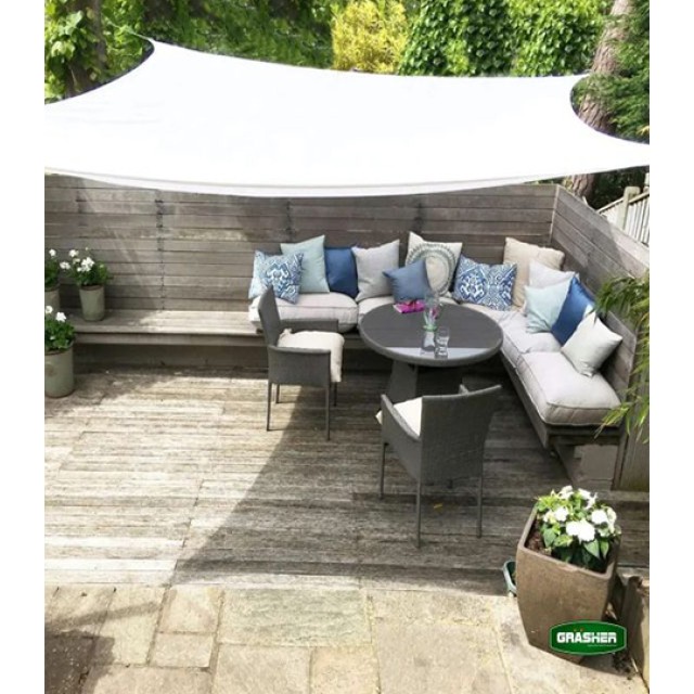 Πανί Σκίασης Ορθογώνιο Λευκό 4x6m Grasher