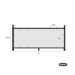 Διαχωριστικό Σκίασης Λευκό 0.75x6m Grasher Διαχωριστικό Σκίασης Λευκό 0.75x6m Grasher