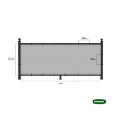 Διαχωριστικό Σκίασης Γκρι 0.75x6m Grasher Διαχωριστικό Σκίασης Γκρι 0.75x6m Grasher
