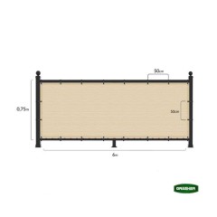 Διαχωριστικό Σκίασης Εκρού 0.75x6m Grasher Διαχωριστικό Σκίασης Εκρού 0.75x6m Grasher