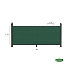 Διαχωριστικό Σκίασης Πράσινο 0.75x6m Grasher Διαχωριστικό Σκίασης Πράσινο 0.75x6m Grasher