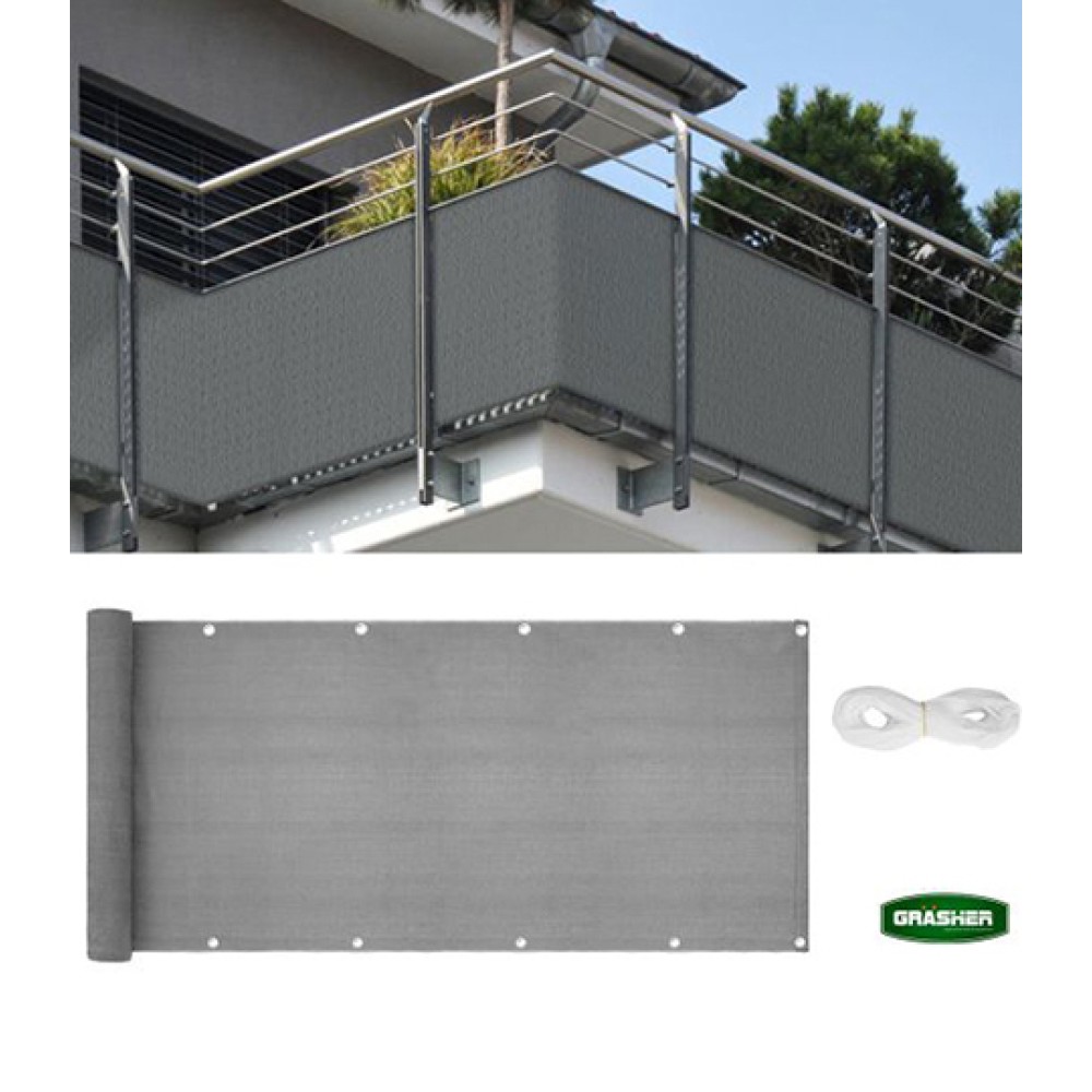 Διαχωριστικό Σκίασης Γκρι 1.20x6m Grasher Διαχωριστικό Σκίασης Γκρι 1.20x6m Grasher