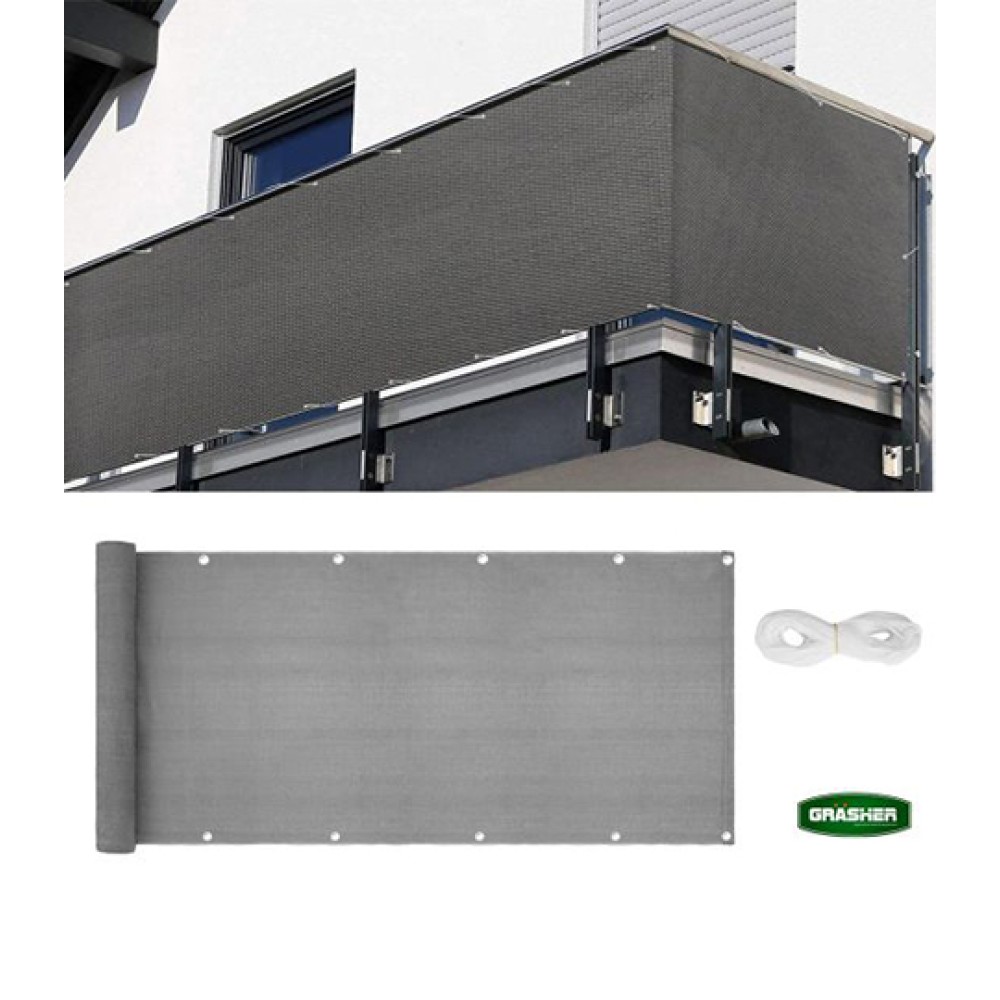 Διαχωριστικό Σκίασης Γκρι 1.20x6m Grasher Διαχωριστικό Σκίασης Γκρι 1.20x6m Grasher