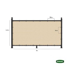 Διαχωριστικό Σκίασης Εκρού 1.20x6m Grasher Διαχωριστικό Σκίασης Εκρού 1.20x6m Grasher