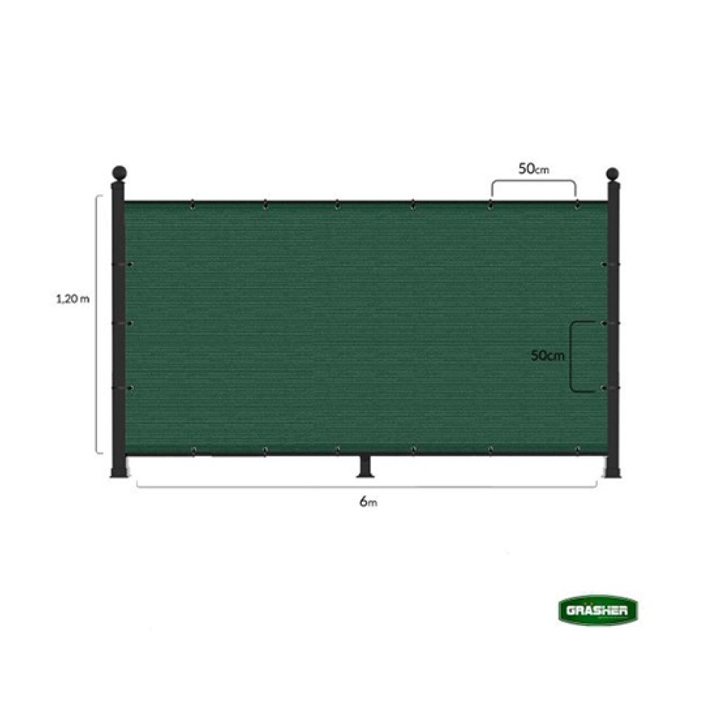 Διαχωριστικό Σκίασης Πράσινο 1.20x6m Grasher Διαχωριστικό Σκίασης Πράσινο 1.20x6m Grasher