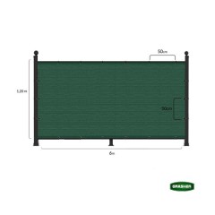 Διαχωριστικό Σκίασης Πράσινο 1.20x6m Grasher Διαχωριστικό Σκίασης Πράσινο 1.20x6m Grasher