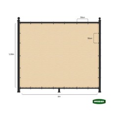 Διαχωριστικό Σκίασης Εκρού 1.50x6m Grasher Διαχωριστικό Σκίασης Εκρού 1.50x6m Grasher