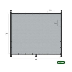 Διαχωριστικό Σκίασης Γκρι 1.50x6m Grasher Διαχωριστικό Σκίασης Γκρι 1.50x6m Grasher