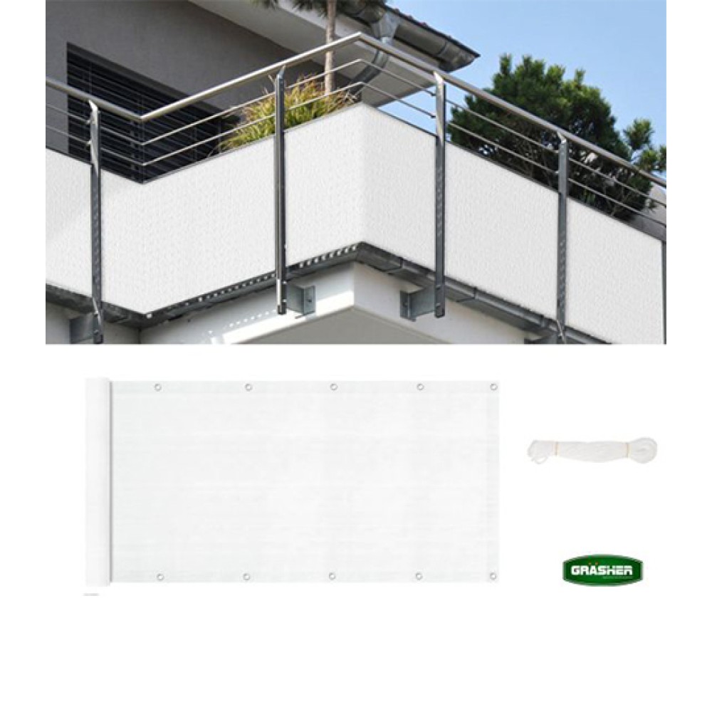 Διαχωριστικό Σκίασης Λευκό 0.90x6m Grasher Διαχωριστικό Σκίασης Λευκό 0.90x6m Grasher