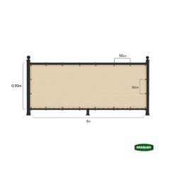 Διαχωριστικό Σκίασης Εκρού 0.90x6m Grasher Διαχωριστικό Σκίασης Εκρού 0.90x6m Grasher