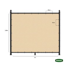 Διαχωριστικό Σκίασης Εκρού 1.80x6m Grasher Διαχωριστικό Σκίασης Εκρού 1.80x6m Grasher