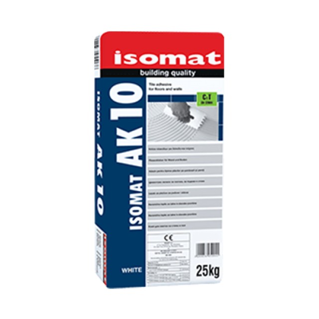 Κόλλα Πλακιδίων Λευκή AK-10 25kg Isomat