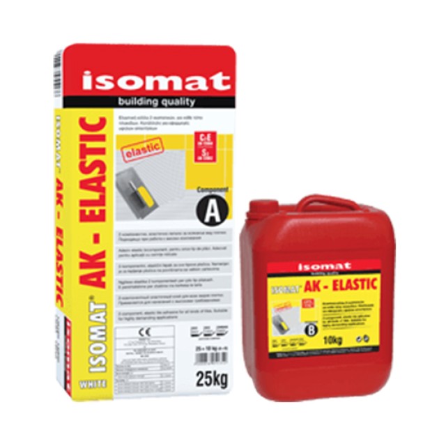 Κόλλα Πλακιδίων Λευκή AK-ELASTIC 35kg Isomat