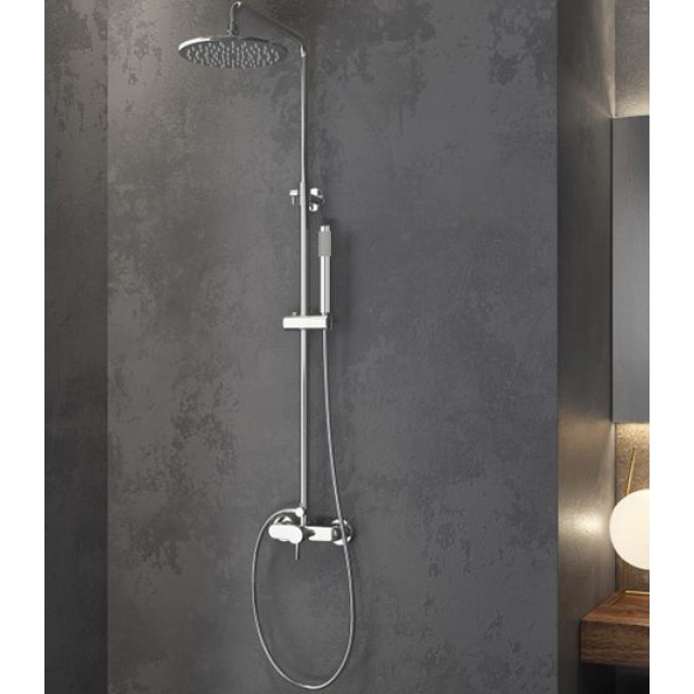 Στήλη Ντους Artemis Cromo CF031M-C με Μπαταρία, Κεφαλή, Τηλέφωνο και Σπιράλ Karag