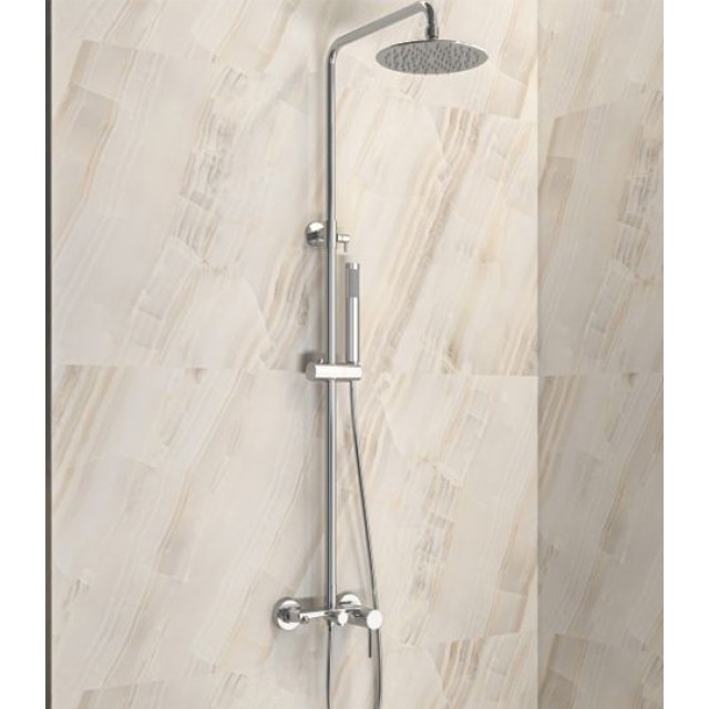 Στήλη Ντους Artemis Cromo SO551B-C Chrome με Μπαταρία και Ρουξούνι Karag