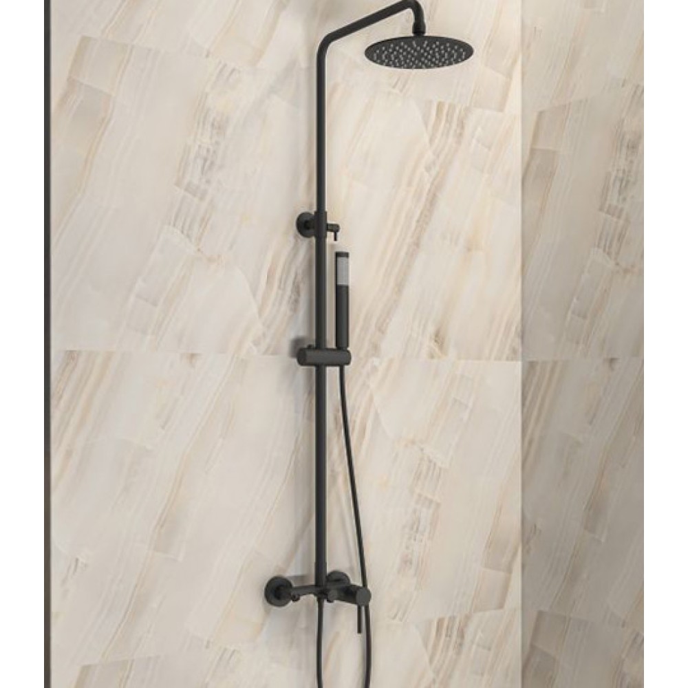 Στήλη Ντους Artemis Nero SO551B-N Black Matt με Μπαταρία και Ρουξούνι Karag