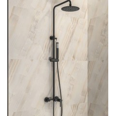 Στήλη Ντους Artemis Nero SO551B-N Black Matt με Μπαταρία και Ρουξούνι Karag