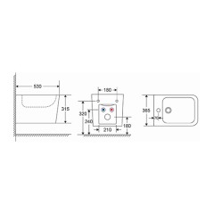 Λεκάνη Μπιντέ Αναρτώμενη Black Matt LT 057F-MB Karag
