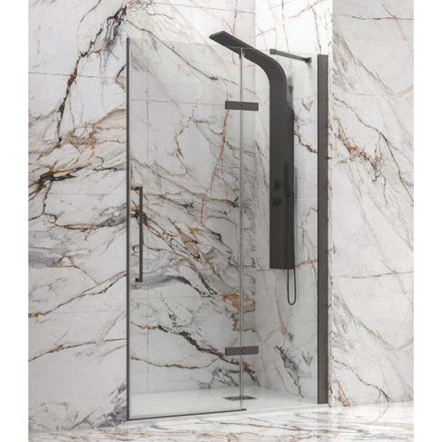 Καμπίνα Ντους Ανοιγόμενη Διάφανη Gun Metal 70x200cm Tinos 400 Karag