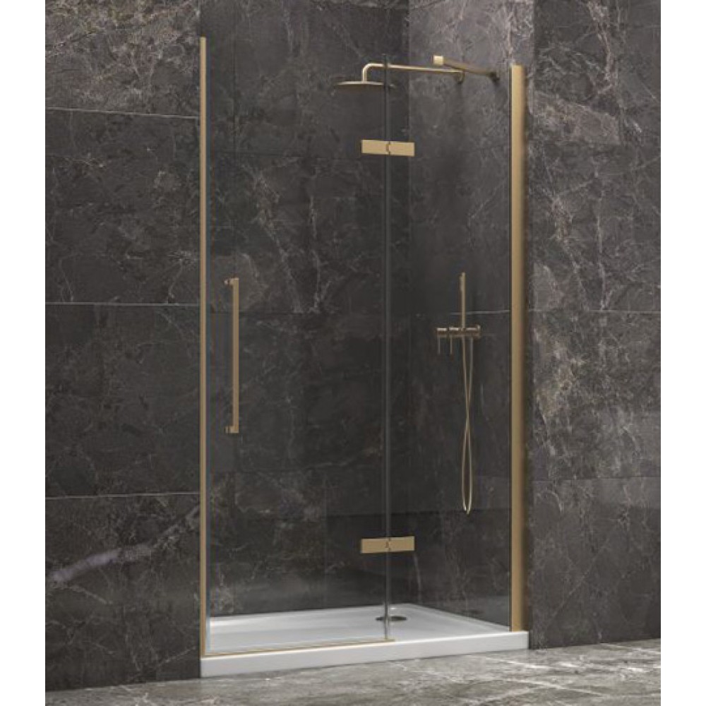 Καμπίνα Ντους Ανοιγόμενη Διάφανη Gold Oro 70x200cm Tinos 400 Karag