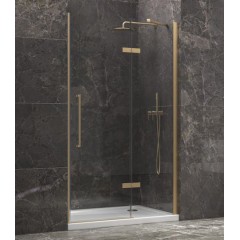 Καμπίνα Ντους Ανοιγόμενη Διάφανη Gold Oro 70x200cm Tinos 400 Karag