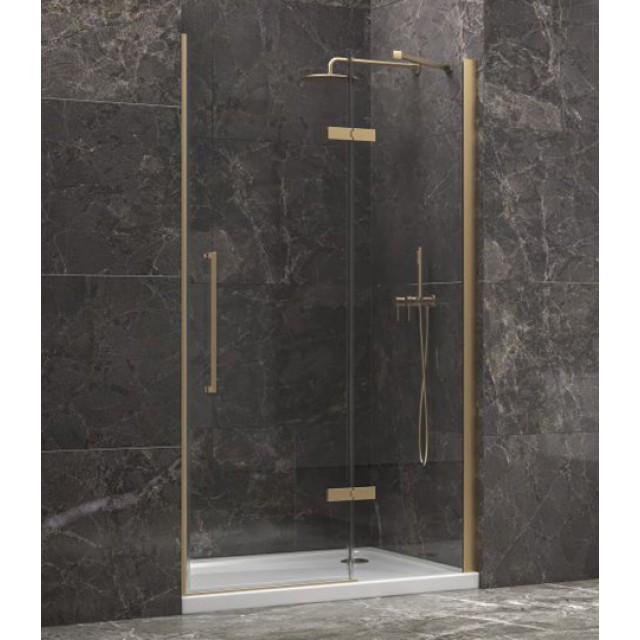 Καμπίνα Ντους Ανοιγόμενη Διάφανη Gold Oro 70x200cm Tinos 400 Karag